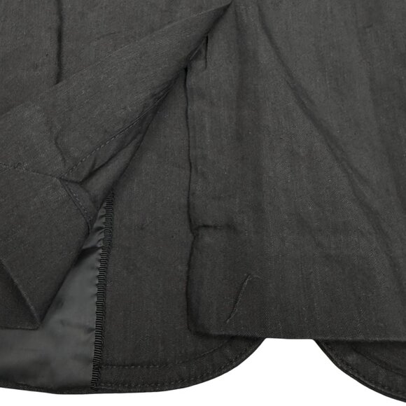 EUC Women's BROOKS BROTHERS Belted Linen Blazer Black | Size 6 - Picture 4 of 11